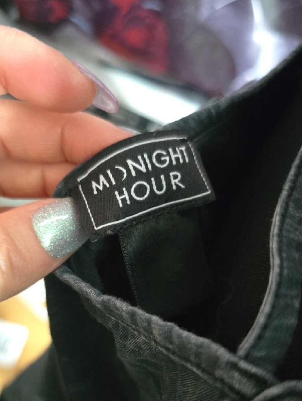 Midnihht Hour Washed Black Moon Graphic Spaghetti-Strap Camisole Top - Picture 2 of 7
